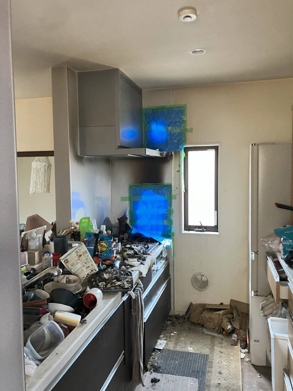 【堺市の一戸建】火災保険でシステムキッチンを取り替えリフォーム